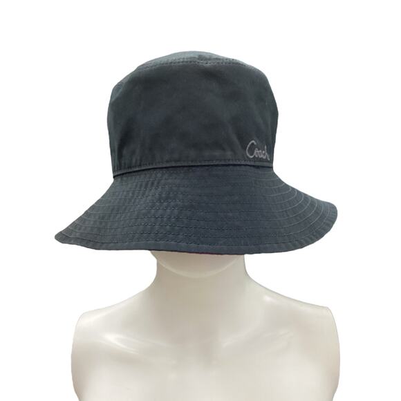 Coach Hat Women’s 1 Size Bucket Style Reversible Flower Print Black Green Pink - Picture 5 of 7